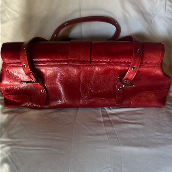 Red Leather Buckle Bag - Picture 2 of 4
